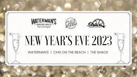 Tickets for New Year's Eve 2023 in Virginia Beach from Waterman's Surfside Grille