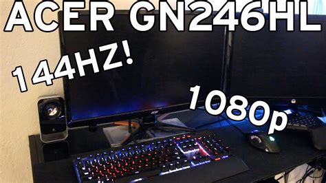 Acer GN246HL 1080p 144Hz Monitor Review - YouTube