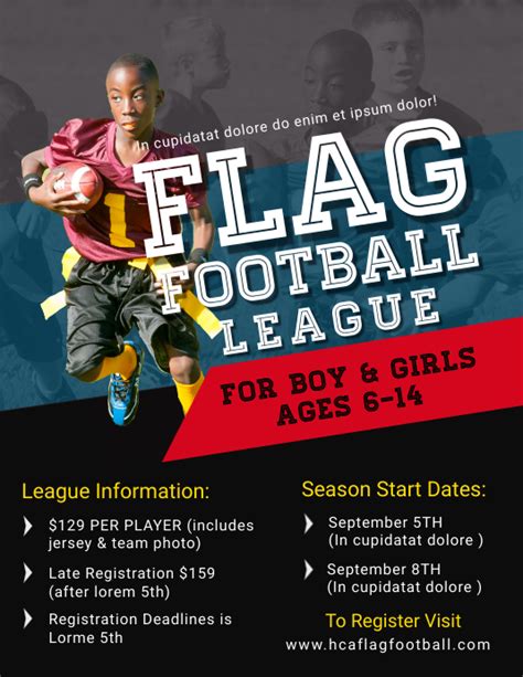 Flag Football Flyer Template, Nfl flag is the official flag football league of the nfl and the ...