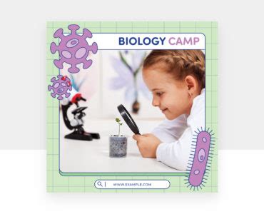 Biology Class Social Media Banner [AI, Vector] - BrandPacks