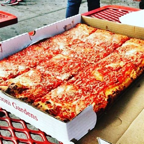 The Sicilian Pizza at L&B Spumoni Gardens in Brooklyn NY | Brooklyn ...