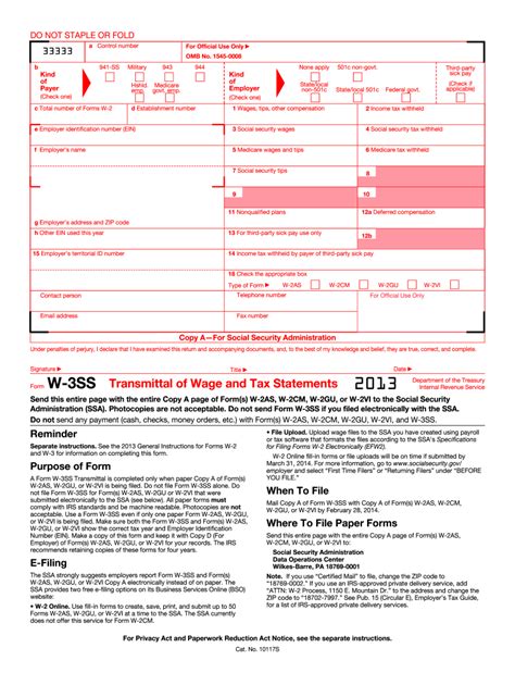 Irs W 3 Fillable Form - Printable Forms Free Online