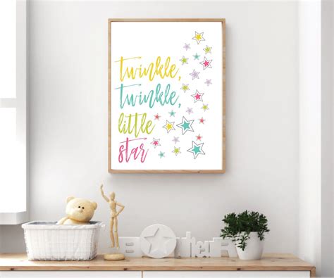 Twinkle Twinkle Little Star Decor-Nursery Rhyme Decor-Nursery | Etsy