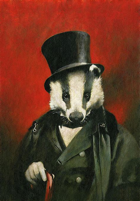 Wall Art Print | Victorian Mr Badger Painting | Europosters