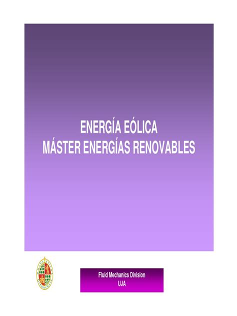 PRESENTATION Eolica New | PDF | Energía eólica | Generador eléctrico
