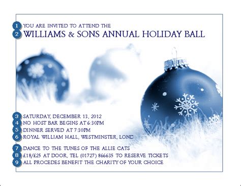 Christmas Ball Invitation - TicketRiver