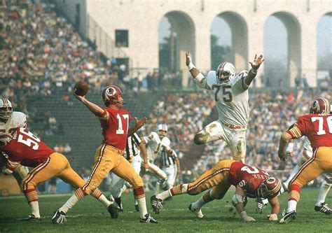 Super Bowl VII, January 14, 1973. Dolphins defeats the Redskins 14-7 to ...