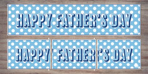 Polka Dot Father's Day Banner | Twinkl Party (teacher made)