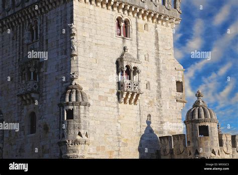 Lisbon, Belem Tower at sunset Stock Photo - Alamy