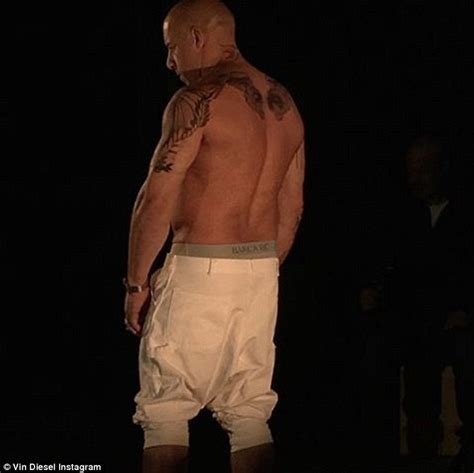 Vin Diesel shows off physique and tattoos as he preps for xXx movie | Daily Mail Online