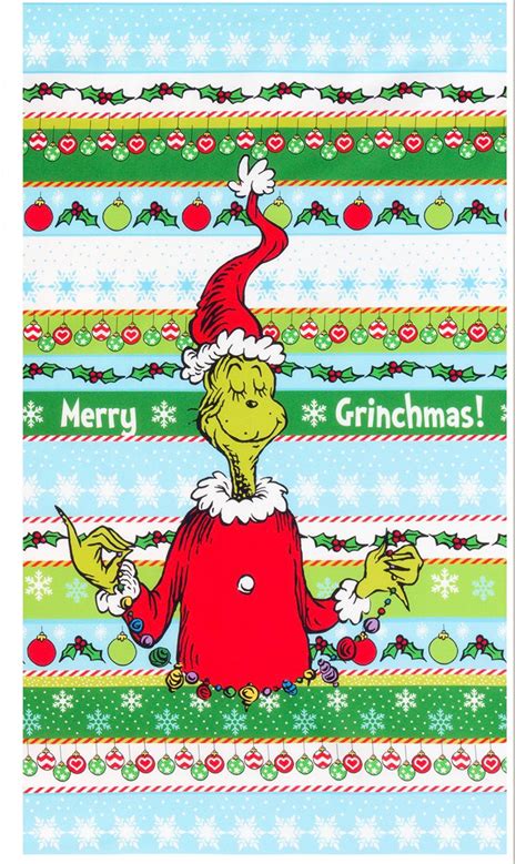 How the Grinch Stole Christmas Quilt Fabric Panel 24 X 44 | Etsy