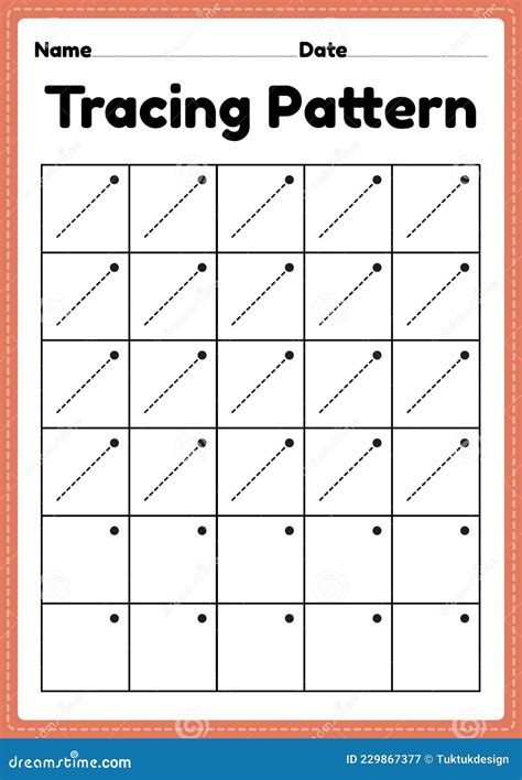 Tracing Pattern Right Slanting Lines Worksheet For Kindergarten ...