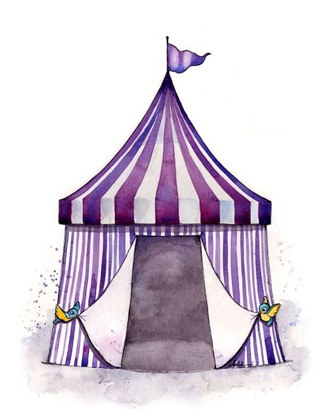 Vintage Circus Tent illustration for nursery or children's room #childrenBedroom #Illustration ...