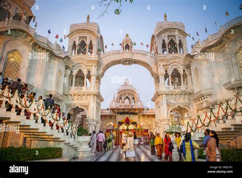 ISKCON temple, Sri Krishna Balaram Mandir,Vrindavan,Mathura, Uttar Pradesh, India Stock Photo ...