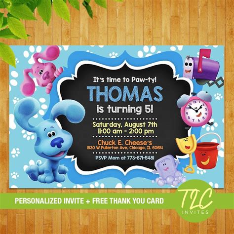 Blue's Clues Invite Blue's Clues Birthday Invitation - Etsy