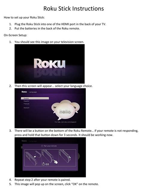 ROKU STREAMING STICK TV TUNER INSTRUCTIONS | ManualsLib