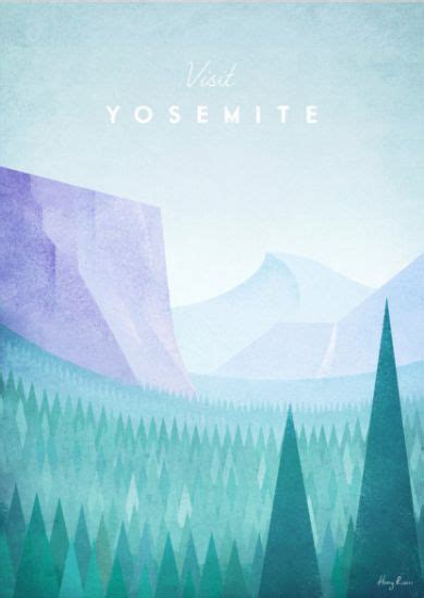 'Yosemite' Poster by Henry Rivers | Displate | Australia art print, Travel posters, River art