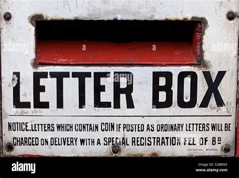 Old fashioned letter box Post box Stock Photo - Alamy