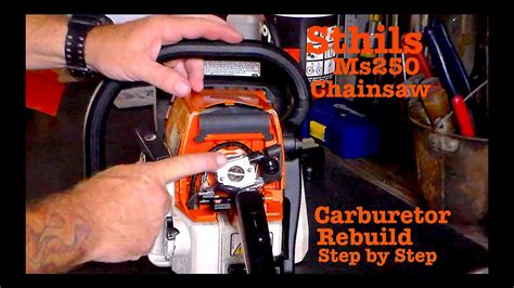 Stihl's MS250 carburetor rebuild / disassembly -reassembly - YouTube