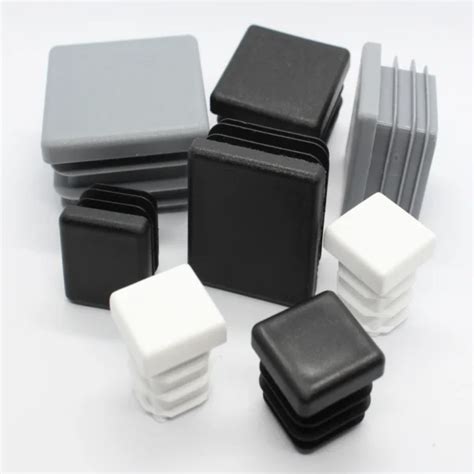 Square Plastic End Caps Ribbed Inserts for Box / Hollow Sections & Profiles