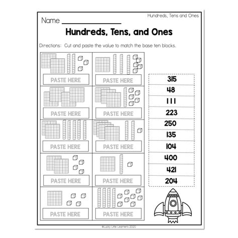 2nd Grade Math Worksheets Place Value Hundreds, Tens, Ones Hundreds, Tens, Ones ...