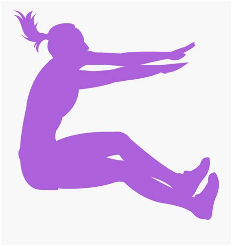 Female Long Jump Silhouette , Free Transparent Clipart - ClipartKey