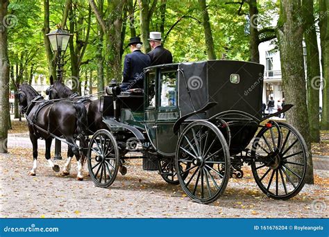 Horse drawn carriage editorial stock image. Image of romantic - 161676204