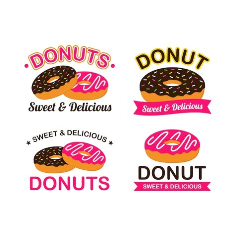 Premium Vector | Donut logo design vector