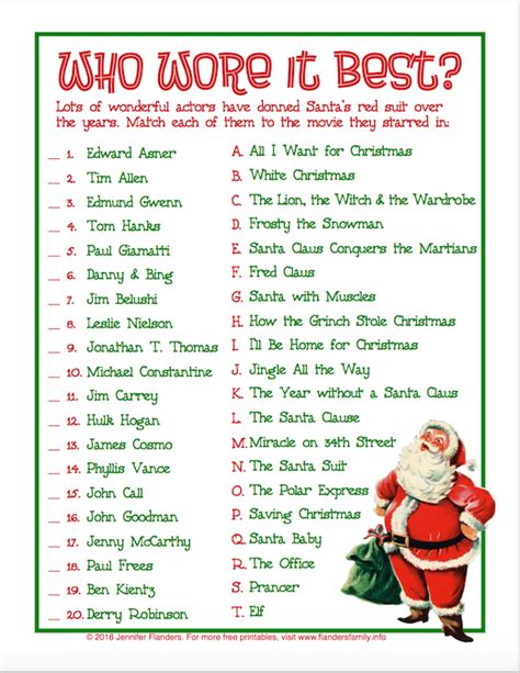 Who Wore It Best? (Free Printable Christmas Game) - Flanders Family Homelife