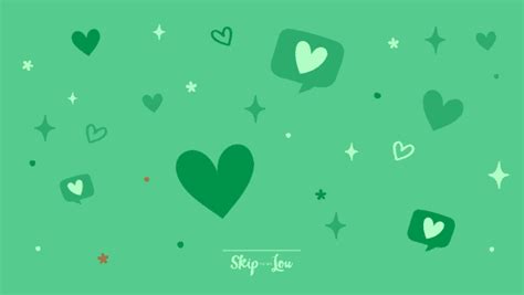 Beautiful Green Heart Wallpaper For Phone and Computer | Skip To My Lou