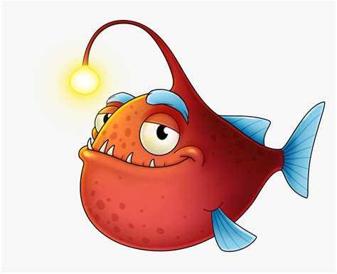 Transparent Angler Fish Clipart - Angler Fish Cartoon, HD Png Download ...