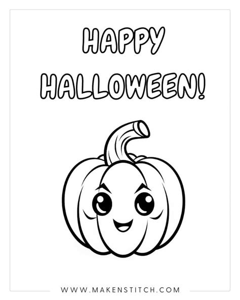 Free Halloween Coloring Pages - Makenstitch