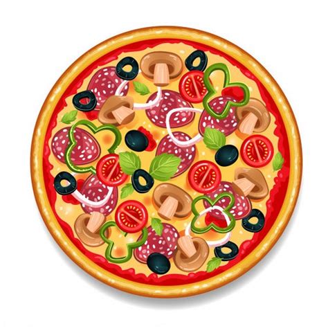 Colorful Round Tasty Pizza Photo - Etsy UK