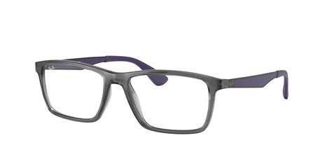 Rb7056 Optics Eyeglasses with Transparent Grey Frame - RB7056 | Ray-Ban® IE