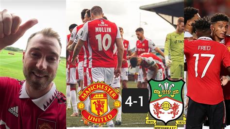 Man United Vs Wrexham FC (4-1) friendly | Eriksen free kick goal 🔥,Amad ...