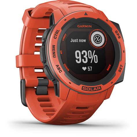 Garmin Instinct Solar GPS Smartwatch (Flame Red) 010-02293-21