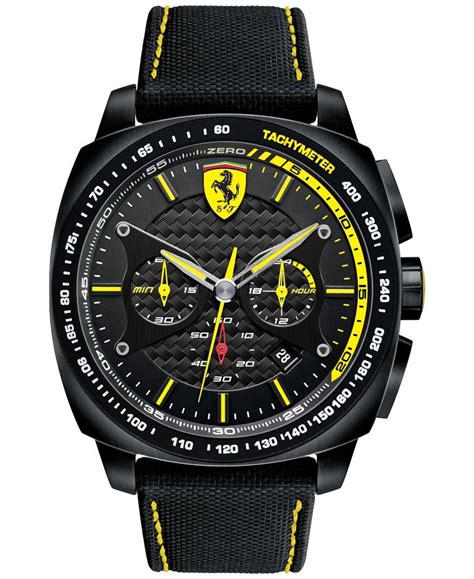 Scuderia Ferrari Men's Chronograph Aero Evo Black Kevlar Strap Watch 46mm 830165 | Best watches ...