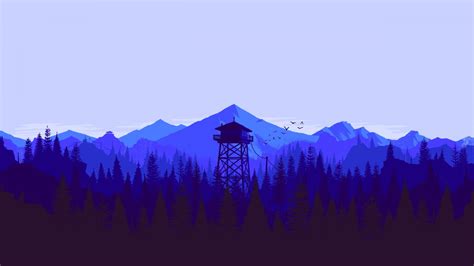 Firewatch Wallpaper Blue Aenami Synthwave Vaporwave Medialuna Sangre Hdwallpapers - Kumpulan ...