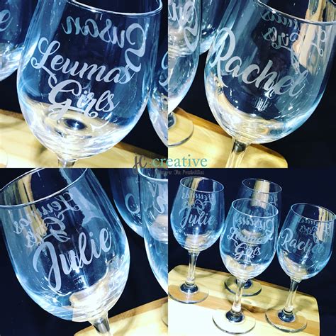 Personalized Etched Wine Glasses - JC Boutique