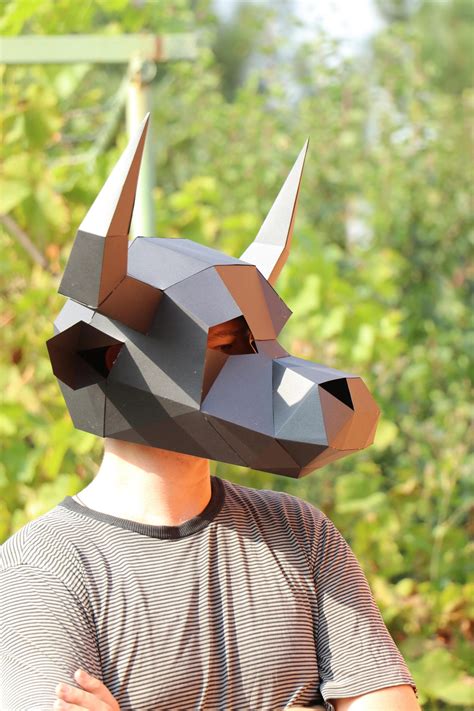 Create Your Own Stunning Bull Mask with Our Digital Templateв - LACRAFTA