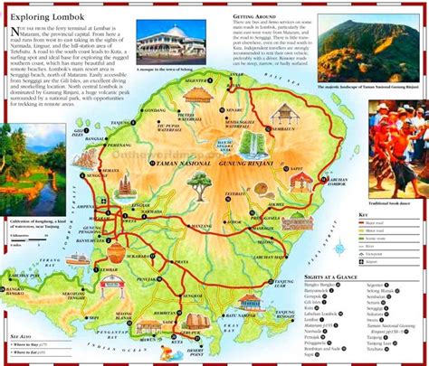 Lombok tourist map | Tourist map, Lombok, Map