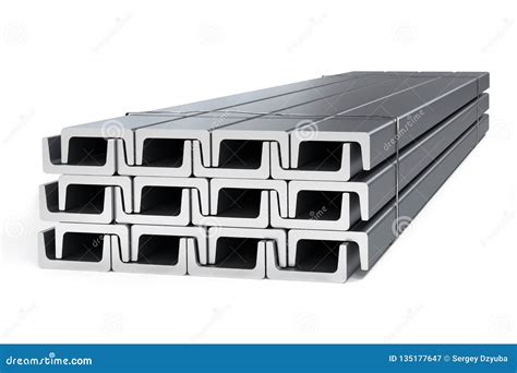 Stack of C-beams Structural Channels Stock Illustration - Illustration of pallet, render: 135177647