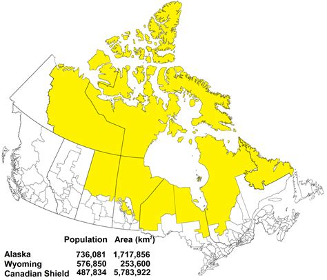 Canadian Shield Map Cities