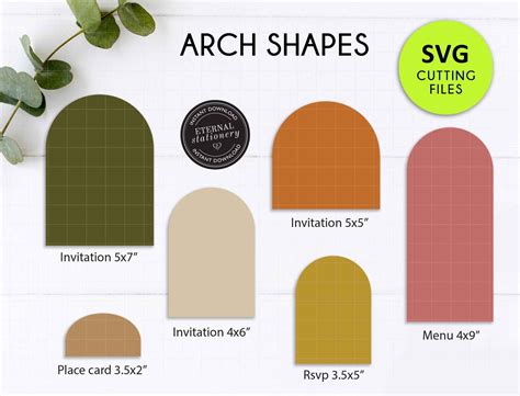 Arch Shape SVG File, Arch Wedding Invitations, Simple Arch Svg, Svg File for Cricut, SVG, Laser ...