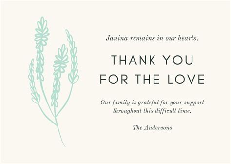 Free, printable funeral thank you card templates to customize | Canva