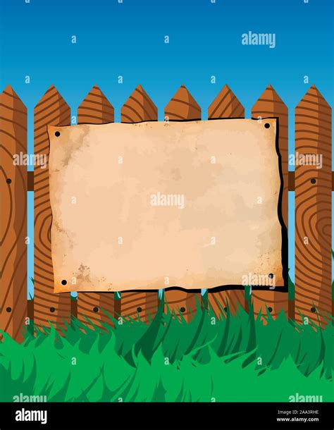 Poster on the fence Stock Vector Image & Art - Alamy