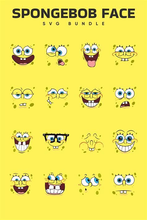 Spongebob Face SVG Designs | Master Bundles