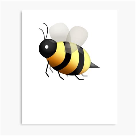 "Cute Bee Emoji" Metal Print by PrintPress | Redbubble