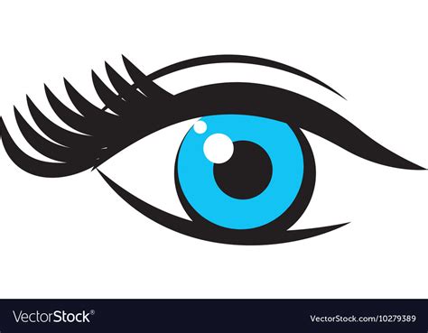 Eye pop art isolated icon Royalty Free Vector Image