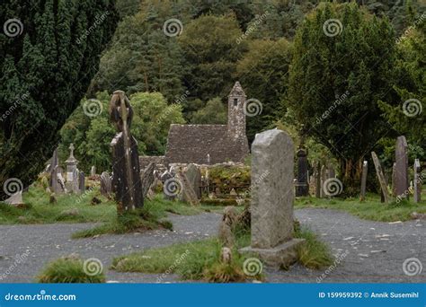 Monastery Cemetery of Glendalough, Ireland Editorial Photography ...